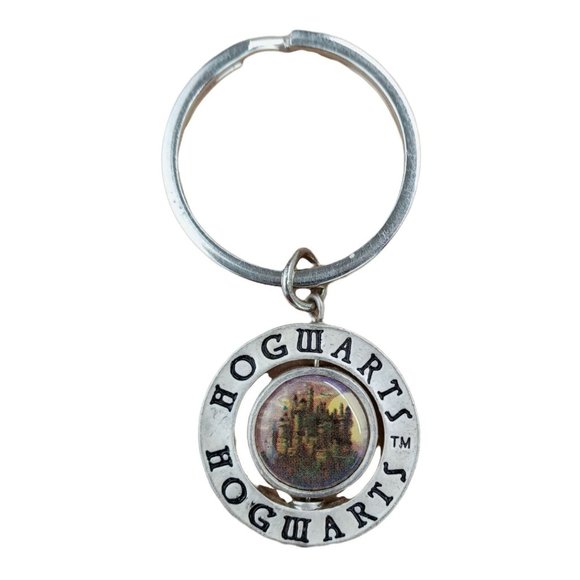 Harry Potter Accessories - Harry Potter Hogwarts Vintage Keychain Pendant Spinner Wizard Spin Double Sided
